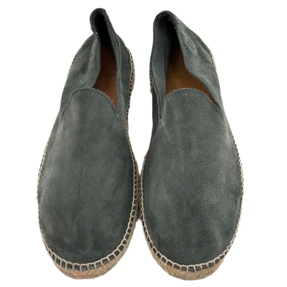 Massimo Dutti mens flats size 43 split suede espadrilles gray suede loafers - Picture 2 of 14